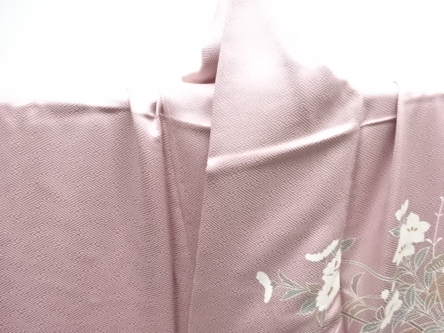  未使用品　松皮菱に花模様訪問着